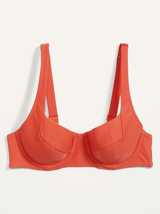 Image number 4 showing, Wide-Strap Underwire Bikini Swim Top