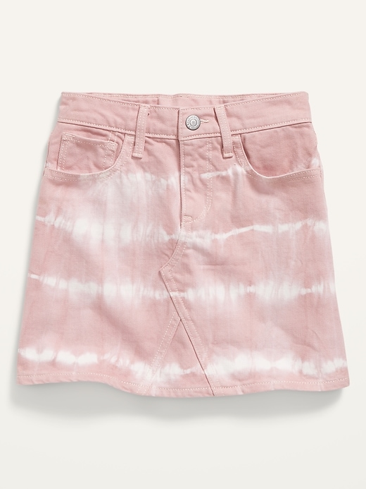 View large product image 1 of 2. High-Waisted Tie-Dye Jean Skirt for Girls