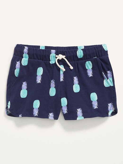 Printed Dolphin-Hem Jersey Shorts for Girls | Old Navy