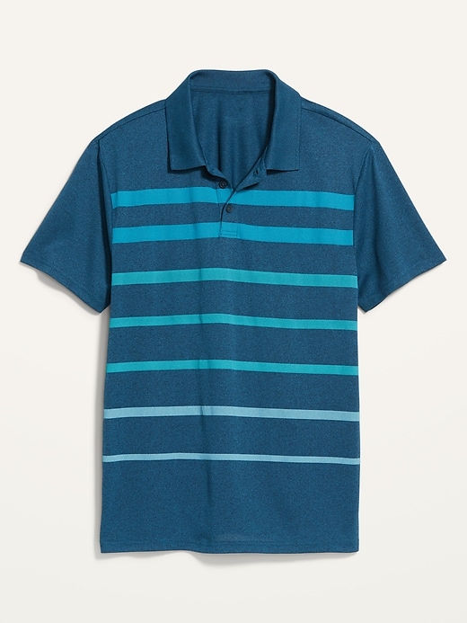 Image number 4 showing, Go-Dry Cool Odor-Control Gradient Stripe Core Polo Shirt