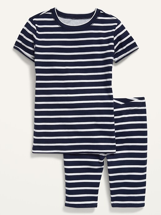View large product image 1 of 1. Gender-Neutral Striped Pajama Set for Kids