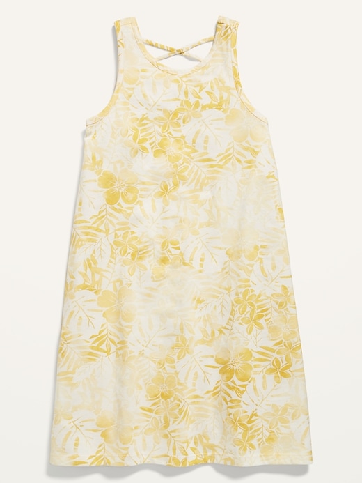 View large product image 1 of 1. Sleeveless Lattice-Back Dress for Girls