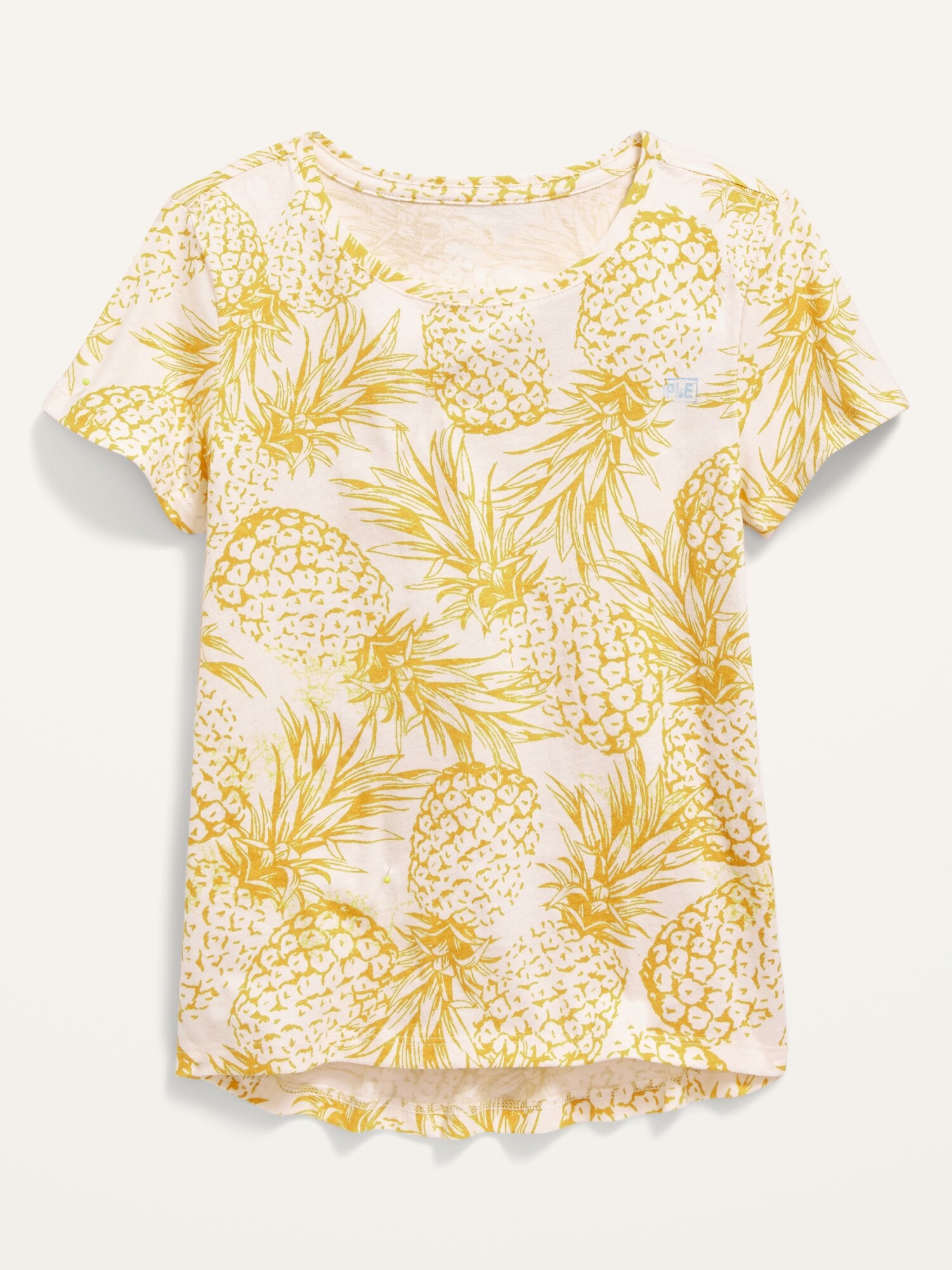 Softest Printed Scoop-Neck Tee for Girls