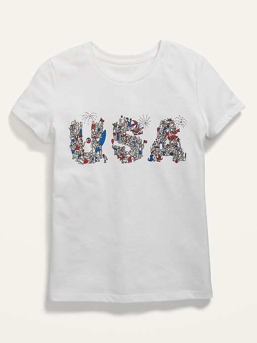 View large product image 1 of 2. Matching Graphic Short-Sleeve T-Shirt for Girls