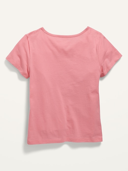 Short-Sleeve Tie-Front Graphic Tee for Girls | Old Navy