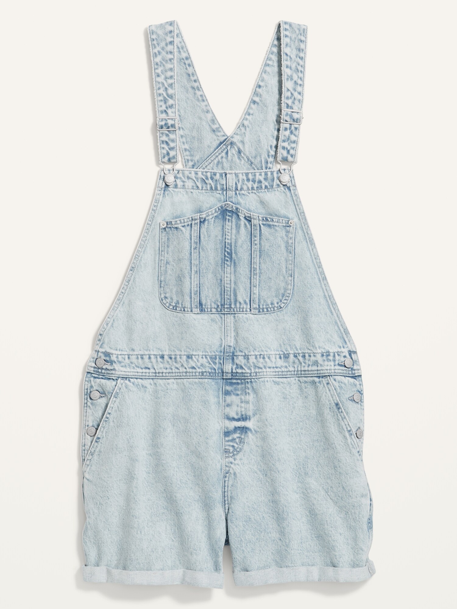 Slouchy Straight PlusSize Jean Short Overalls 4inch inseam Old Navy