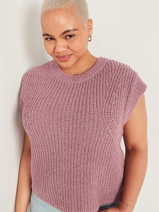 Old Navy Lightweight Shaker-Stitch Short-Sleeve Sweater for Women. 1