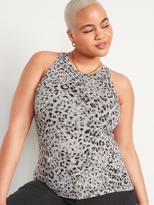 Image number 1 showing, Slim-Fit Leopard-Print Tank Top for Women