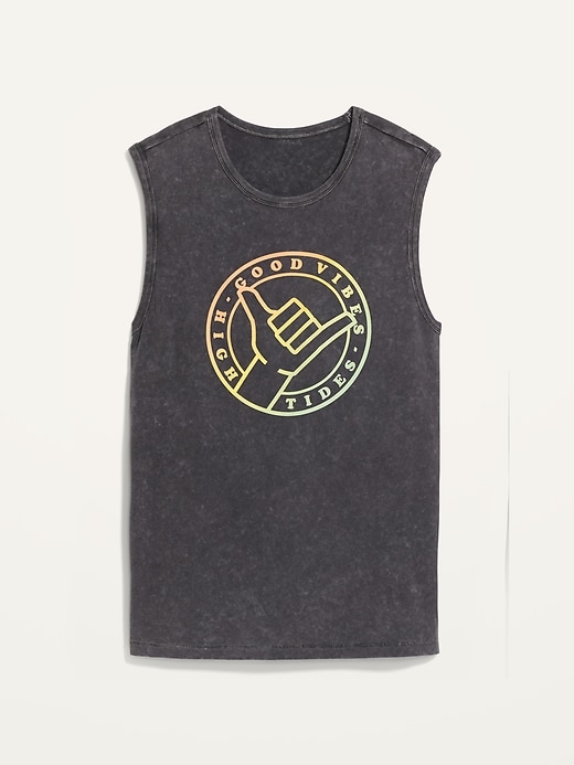 View large product image 2 of 2. Vintage Graphic Gender-Neutral Sleeveless Tee for Adults