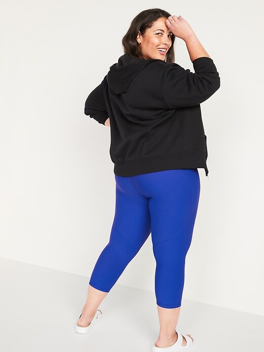 Image number 2 showing, High-Waisted PowerSoft Side-Pocket Plus-Size Crop Leggings
