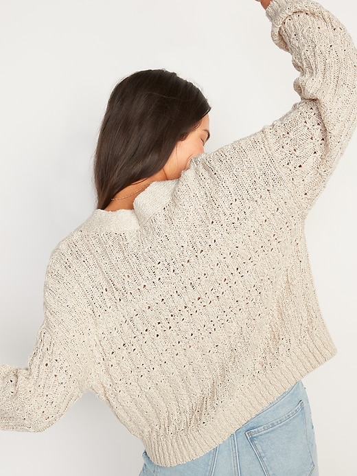 Image number 2 showing, Lightweight Cable-Knit Cardigan Sweater