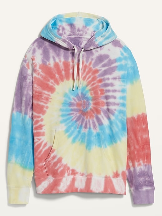 View large product image 2 of 2. Vintage Gender-Neutral Tie-Dyed Pullover Hoodie for Adults