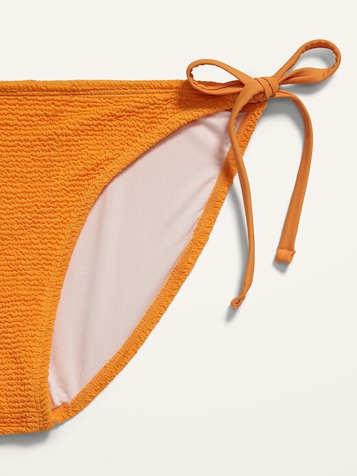Image number 4 showing, Textured String Bikini Swim Bottoms