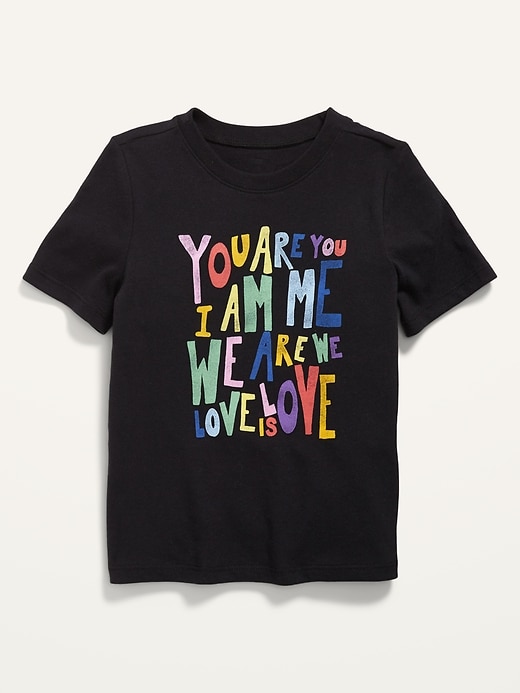 Old Navy Unisex Matching Pride Graphic Tee for Toddler. 1