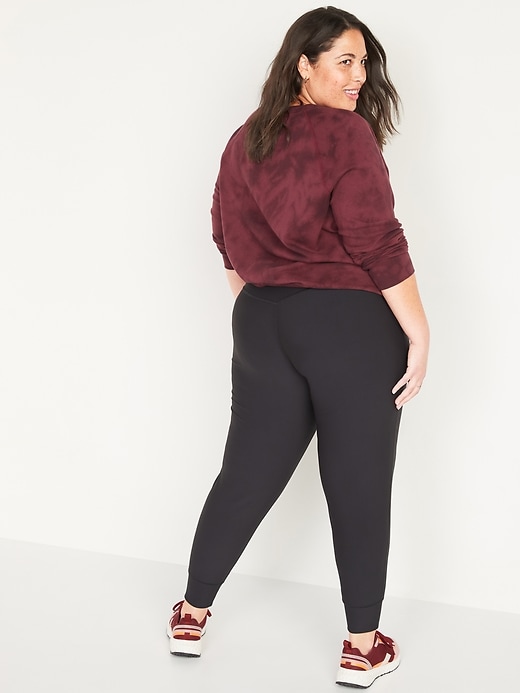 Image number 2 showing, High-Waisted PowerSoft Side-Pocket Plus-Size 7/8-Length Jogger Pants