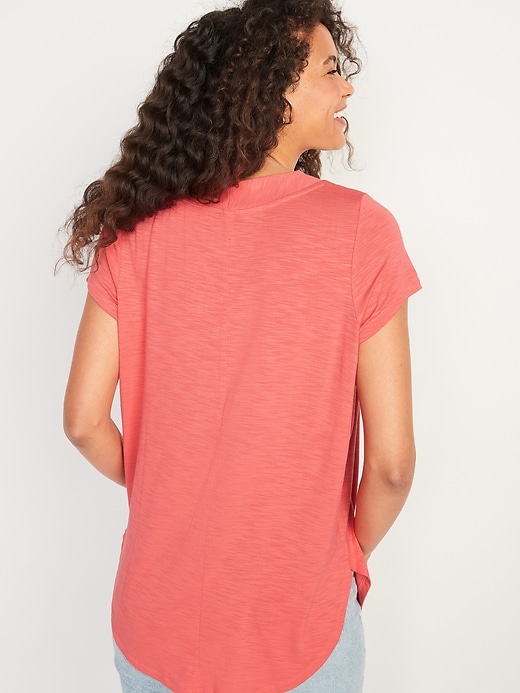 Image number 2 showing, Loose Luxe V-Neck Tunic T-Shirt