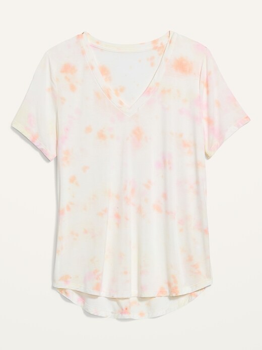 Image number 4 showing, Luxe Tie-Dye V-Neck T-Shirt for Women