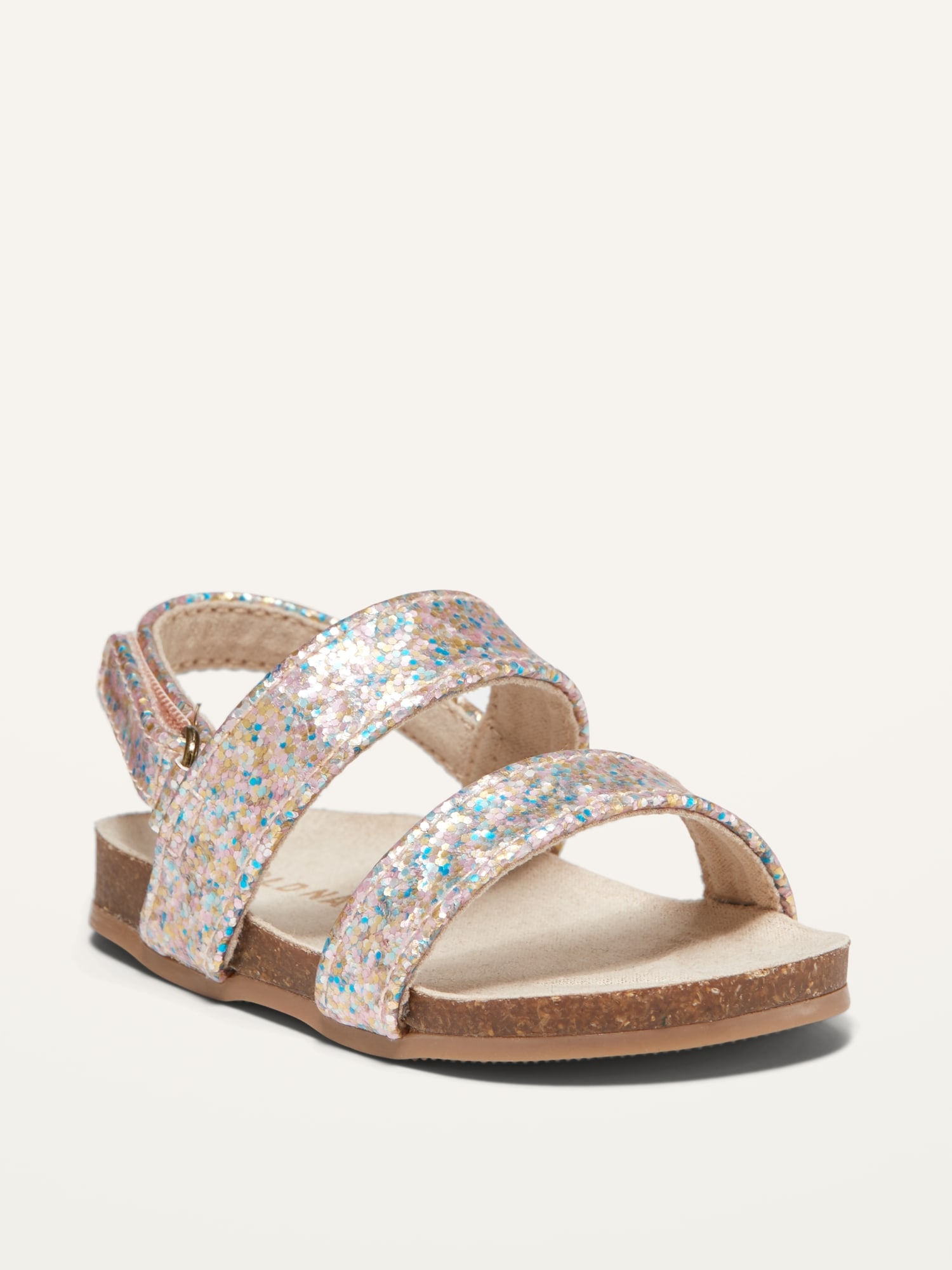 Double-Strap Glitter Sandals for Baby