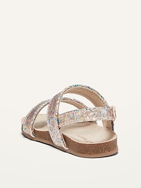 View large product image 3 of 4. Double-Strap Glitter Sandals for Baby