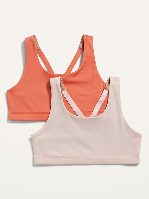 View large product image 1 of 2. 2-Pack Go-Dry Strappy Sports Bra for Girls