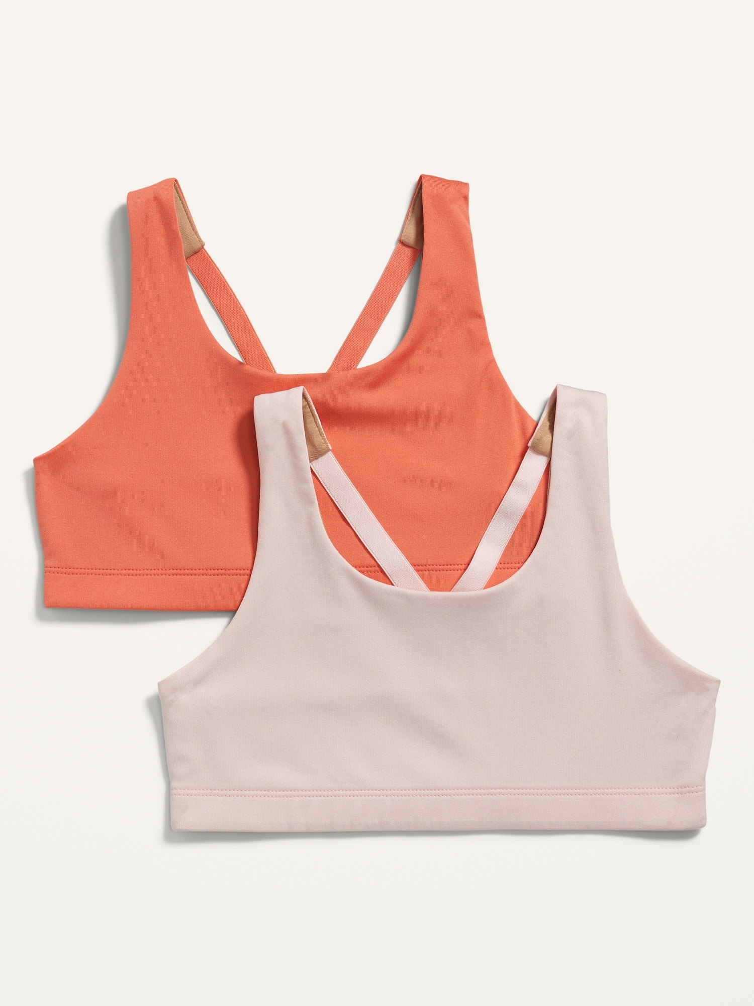 Old Navy: Go-Dry Double-Strappy Powerpress Sports Bra 2-Pack For Girls 