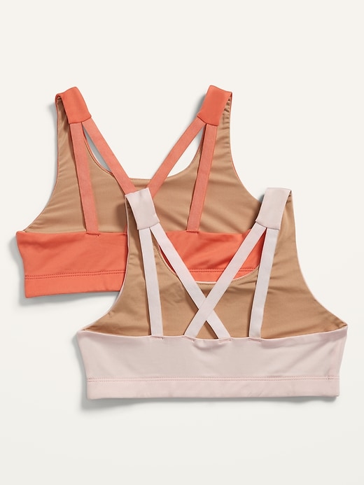 View large product image 2 of 2. 2-Pack Go-Dry Strappy Sports Bra for Girls