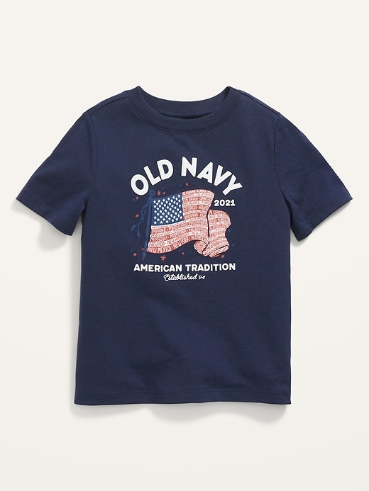 Old Navy Unisex 2021 American Flag Tee for Toddler - 691855032
