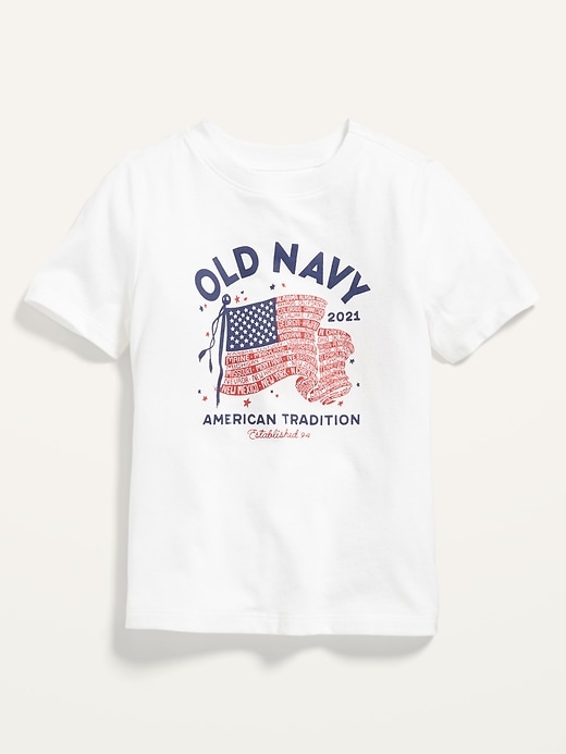 View large product image 1 of 1. Unisex 2021 American Flag T-Shirt for Toddler