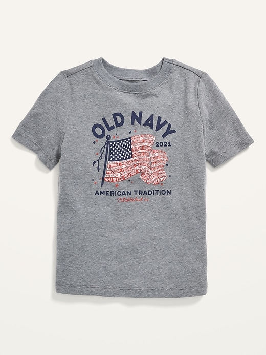 View large product image 1 of 1. Unisex 2021 American Flag T-Shirt for Toddler