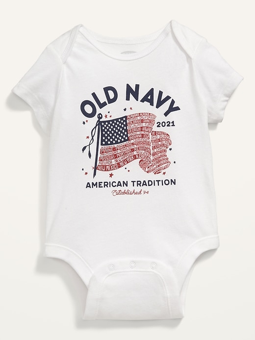 View large product image 1 of 1. Unisex 2021 Flag-Graphic Bodysuit for Baby