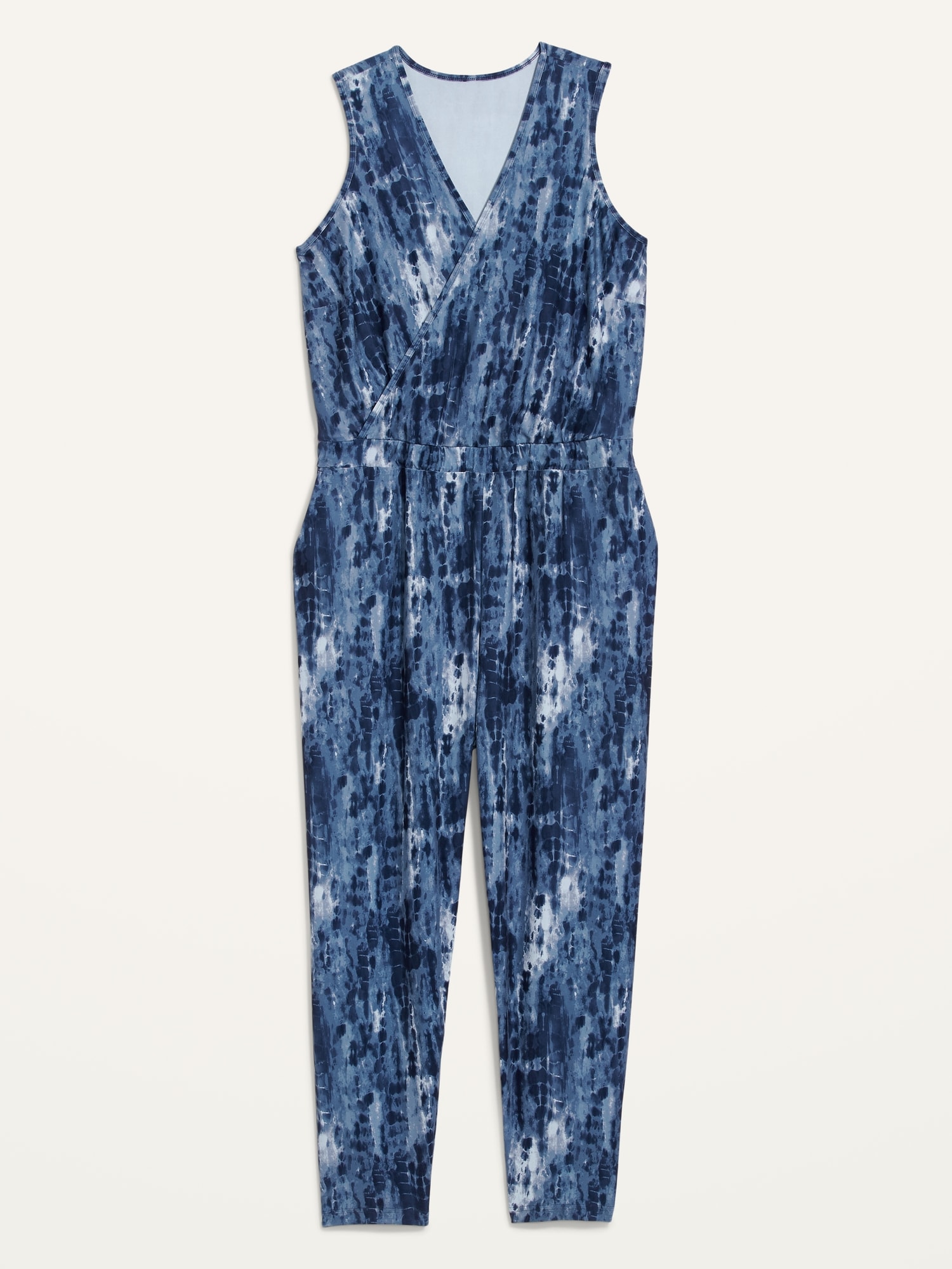 Breathe ON Cross-Front Plus-Size Sleeveless Jumpsuit | Old Navy
