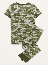 View large product image 3 of 3. Snug-Fit Gender-Neutral Matching Graphic Pajama Set For Kids