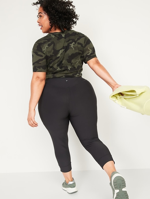 Image number 2 showing, High-Waisted PowerSoft  Plus-Size Crop Joggers