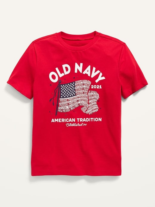 View large product image 1 of 1. 2021 U.S. Flag-Graphic T-Shirt For Boys