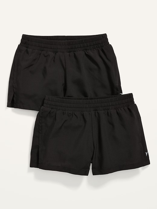 View large product image 1 of 1. 2-Pack Go-Dry Cool Run Shorts for Girls