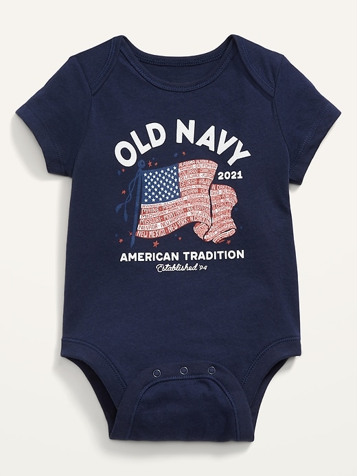 View large product image 1 of 1. Unisex 2021 Flag-Graphic Bodysuit for Baby