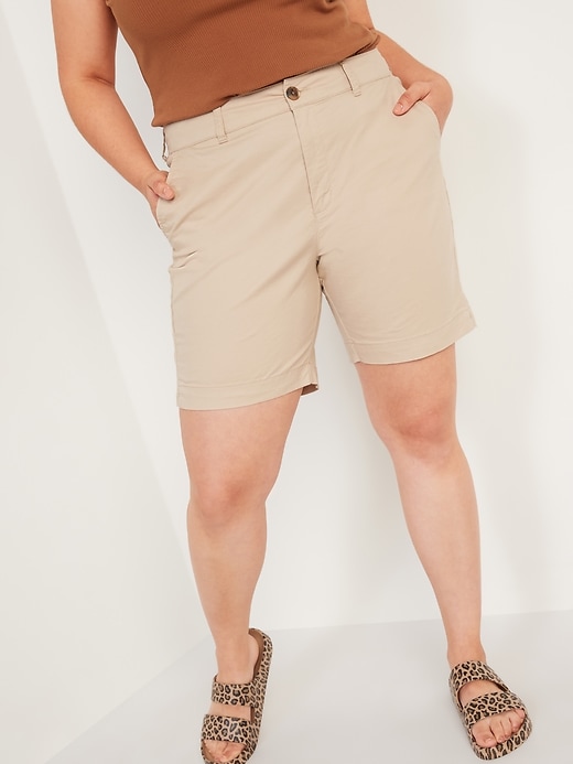Image number 1 showing, High-Waisted Everyday Shorts for Women -- 7-inch inseam