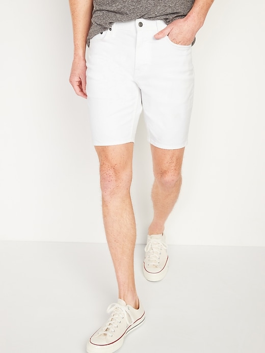 View large product image 1 of 1. Slim Five-Pocket Twill Shorts -- 9.5-inch inseam