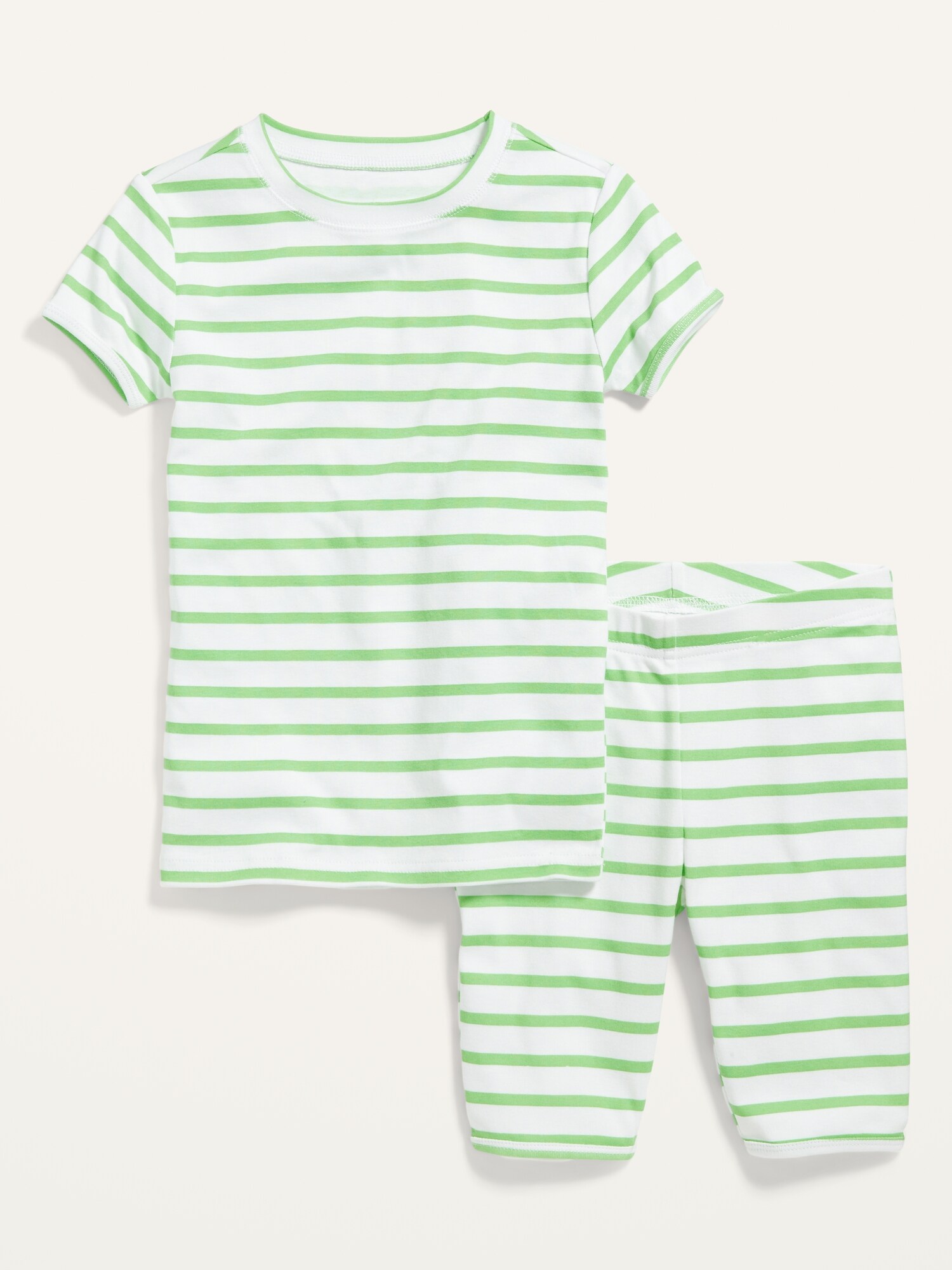 Gender-Neutral Snug-Fit Striped Pajama Set for Kids