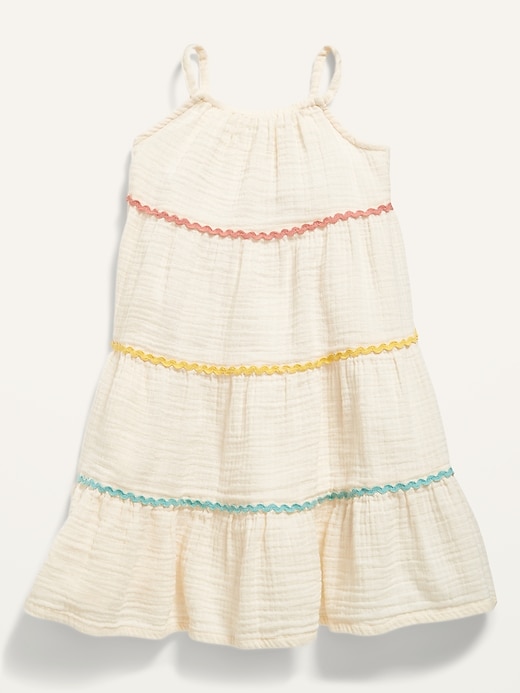 View large product image 2 of 2. Tiered Cami Textured-Dobby Swing Dress for Toddler Girls