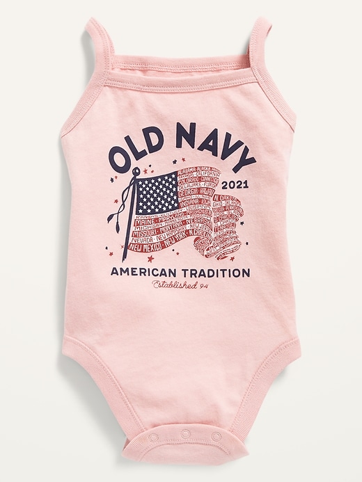 View large product image 1 of 2. Sleeveless 2021 Flag Bodysuit for Baby