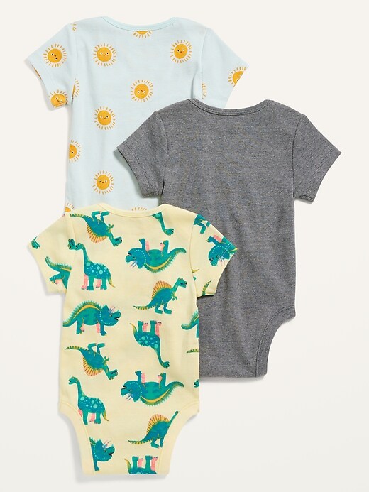 View large product image 2 of 2. Unisex 3-Pack Short-Sleeve Bodysuit for Baby
