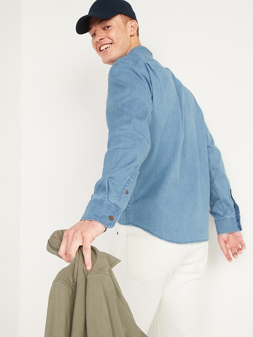 Image number 2 showing, Regular-Fit Built-In Flex Everyday Chambray Shirt