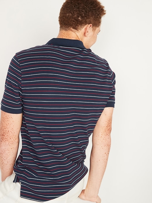 Image number 2 showing, Moisture-Wicking Striped Pique Pro Polo Shirt