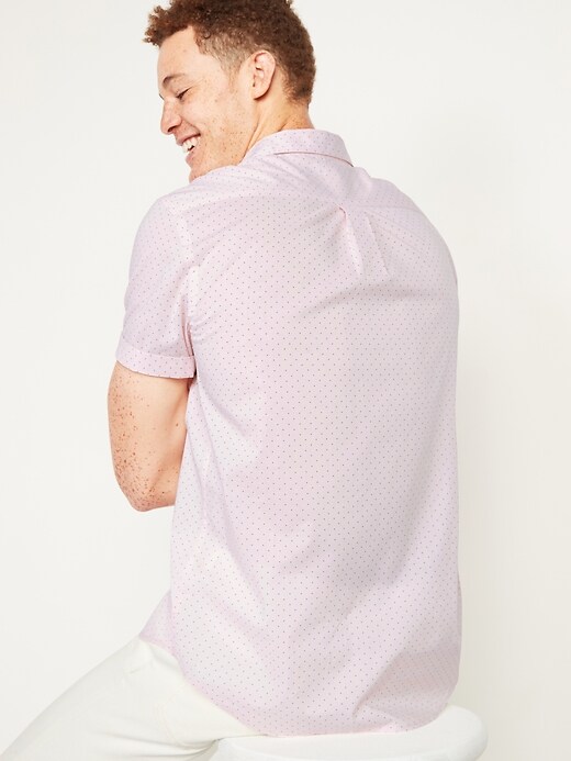 Image number 2 showing, Built-In Flex Dot-Print Everyday Short-Sleeve Shirt