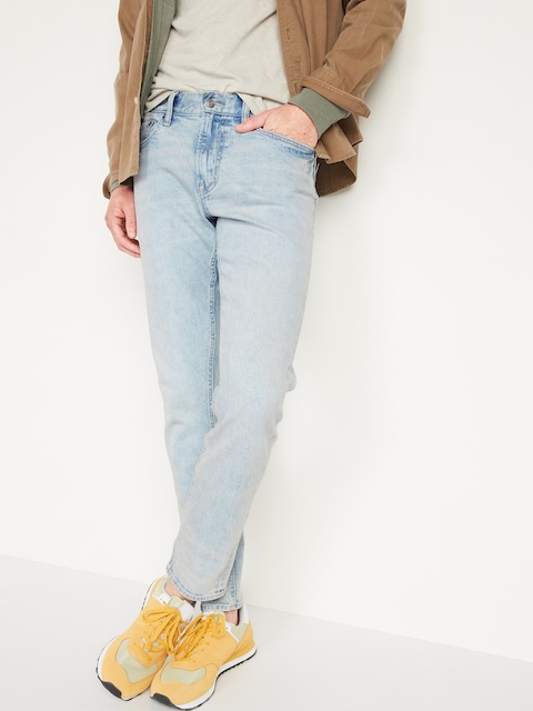 Skinny Built-In Flex Light-Wash Jeans