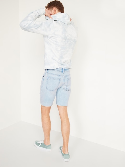 View large product image 2 of 3. Slim Built-In Flex Rip-and-Repair Jean Shorts -- 9-inch inseam