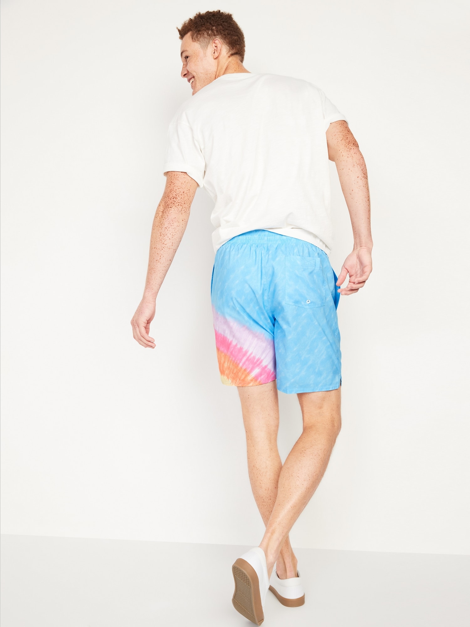TieDye Swim Trunks for Men 8inch inseam Old Navy