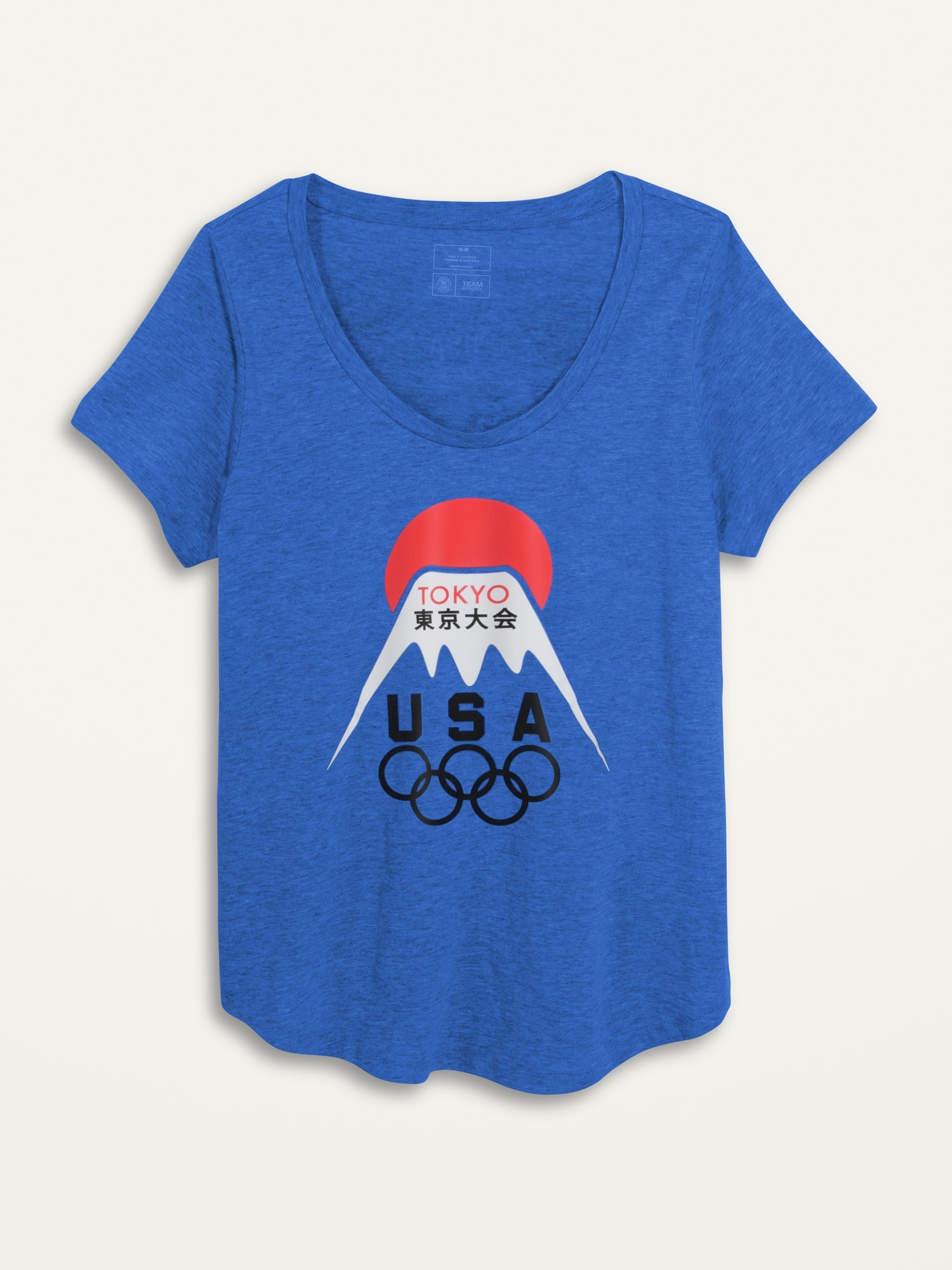Team USA Graphic Scoop-Neck Tee for Women
