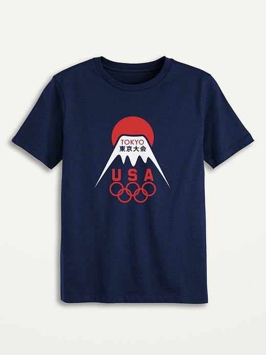 View large product image 1 of 1. Team USA Graphic Crew-Neck Tee for Boys